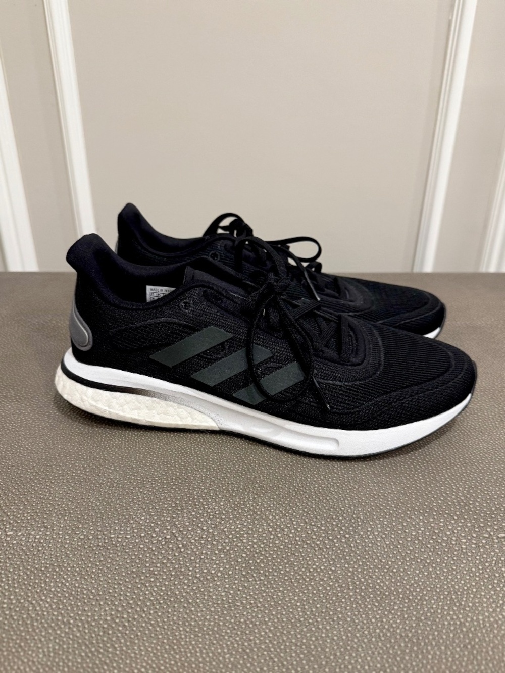 Adidas Supernova Black White Running Shoes Sneakers Size 7.5